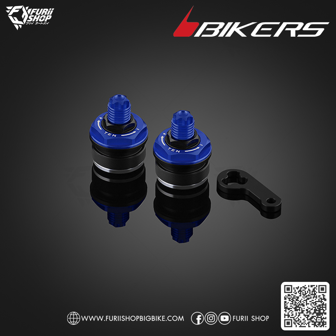 ตัวปรับโช๊คหน้าพร้อมประแจปรับโช๊ค (Y0206) Bikers Front Shock Up Adjusters : for Yamaha YZF-R3 2015-2018