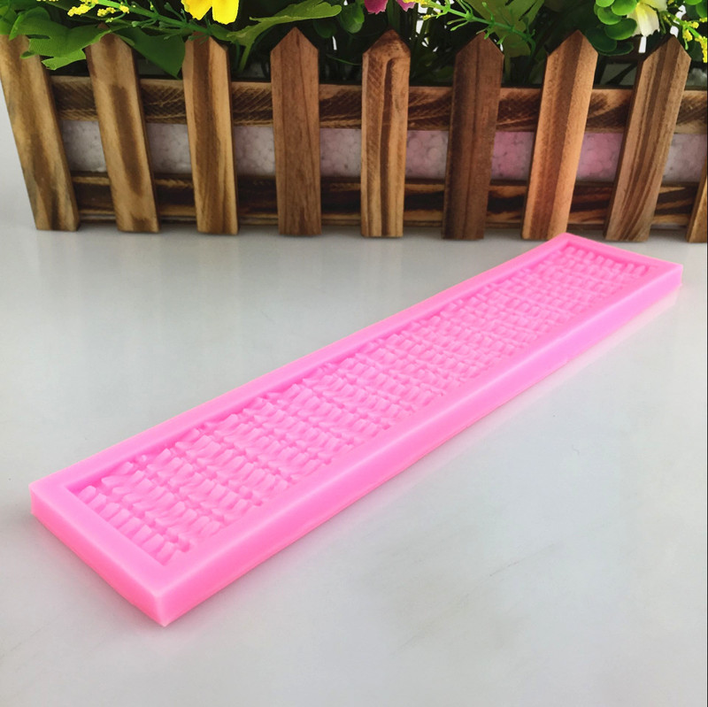 พิมพ์ฟองดอง พิมพ์ซิลิโคน อาหลัว ลายตะกร้าสาน แบบยาว