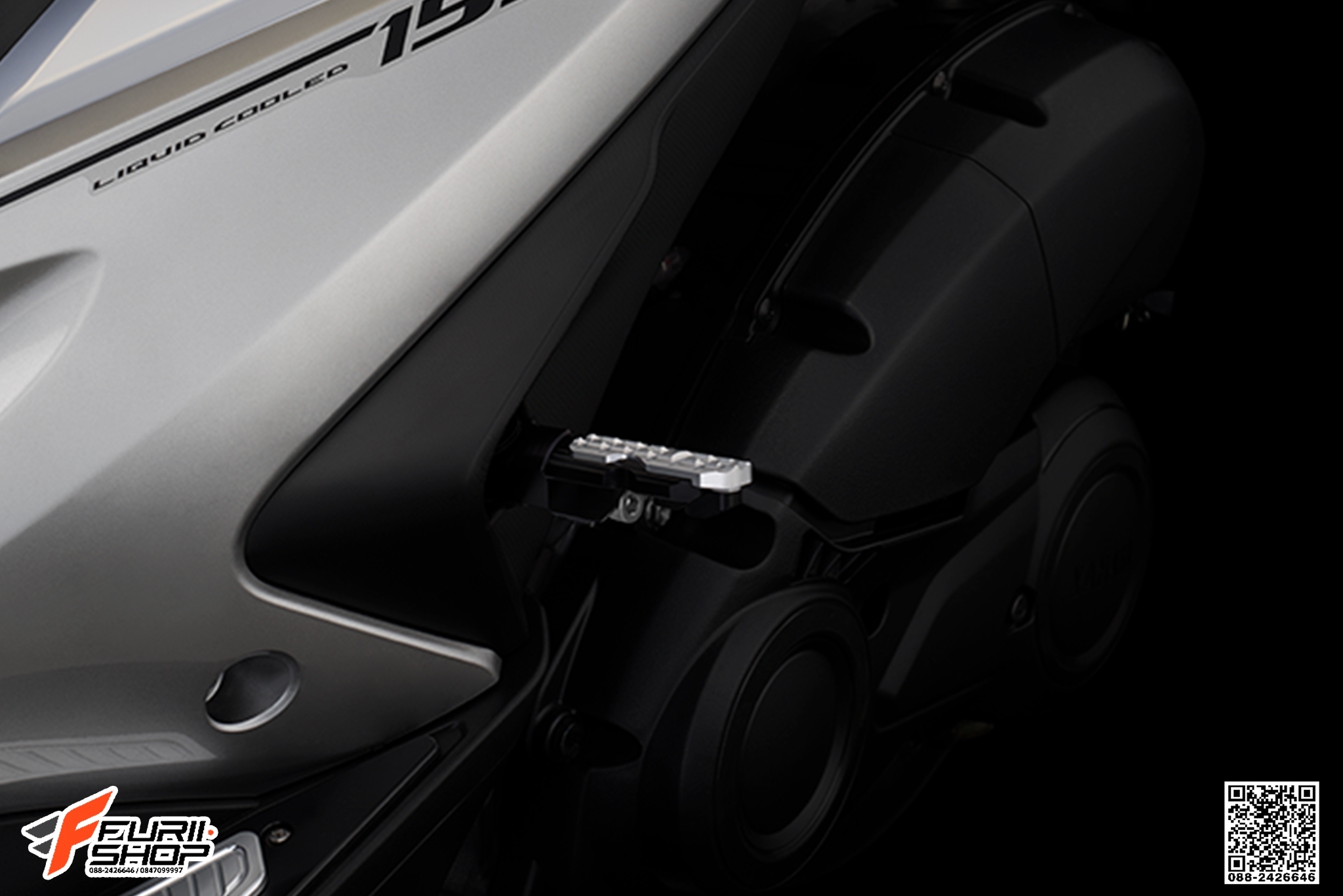 พักเท้าหลัง BIKERS สีดำ FOR YAMAHA AEROX155