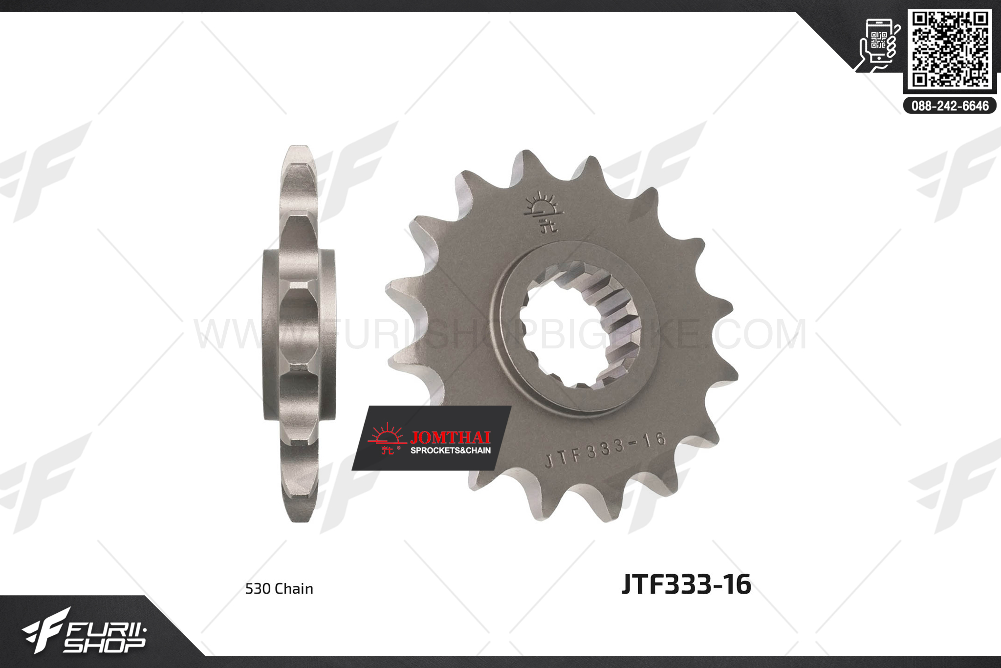 สเตอร์หน้า JOMTHAI (พระอาทิตย์) 16ฟัน รหัส JTF333-16 For CBR1000RR