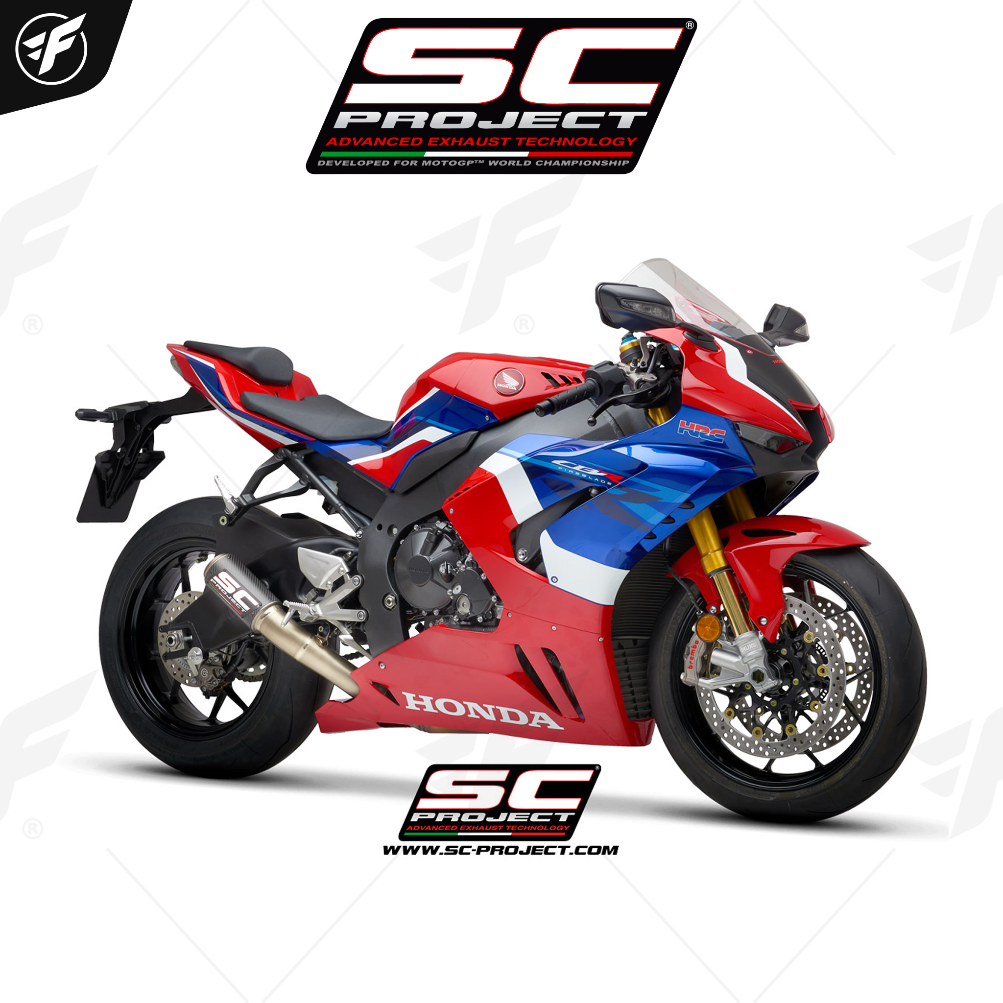 HONDA CBR1000RR-R (2020 - 2022) | CR-T Muffler, Carbon fiber