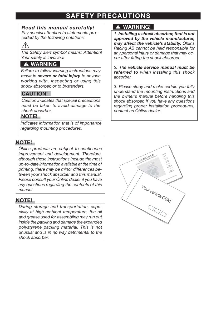 โช๊คหลังแต่ง Ohlins BM688 For BMW HP 2 Enduro ปี 2006
