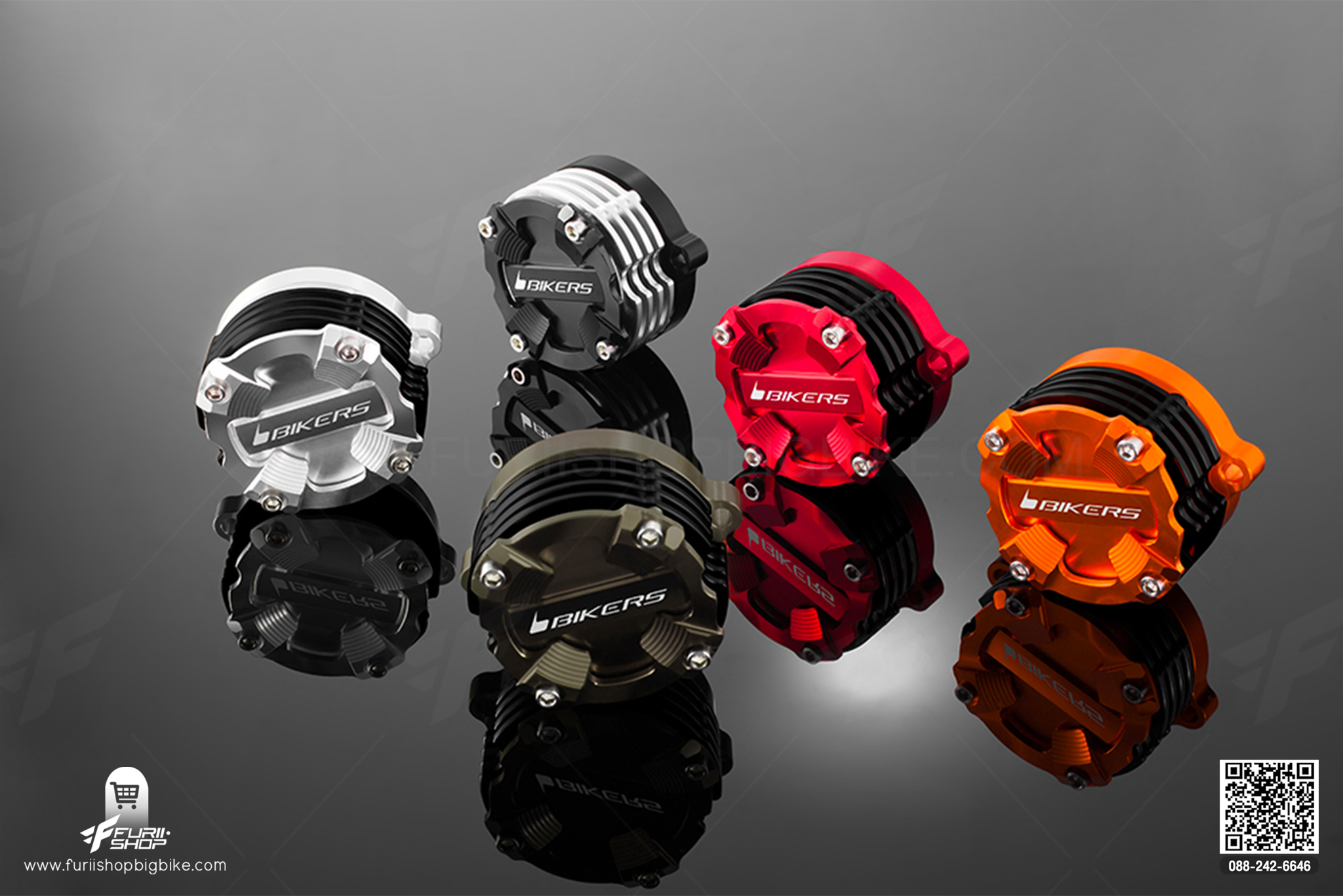 ฝาครอบกรองน้ำมันเครื่องมอเตอร์ไซค์ (Oil Filter Cover) Bikers Kawasaki Z125