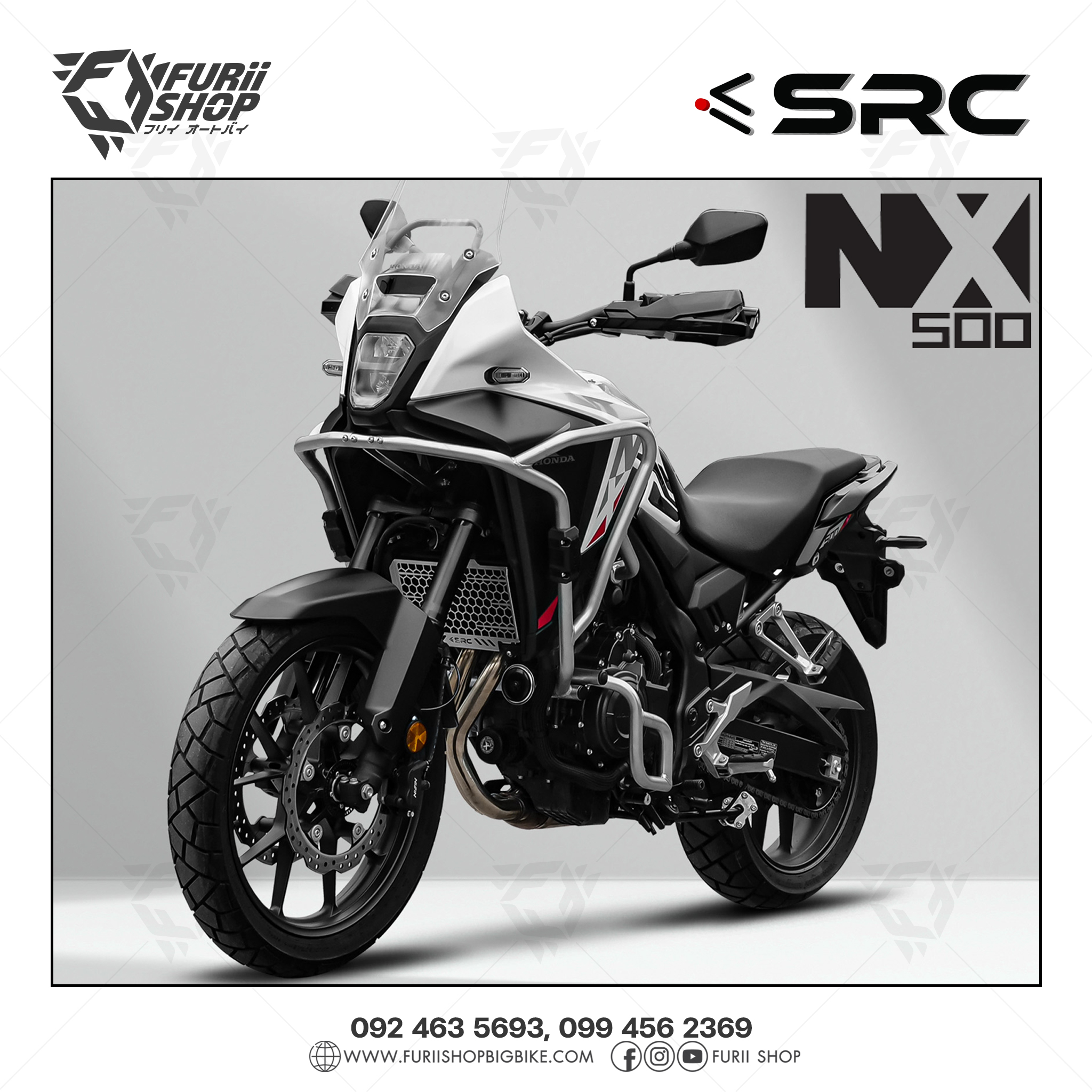 แคชบาร์เต็ม Crash Bar Full Set SRC For Honda NX500