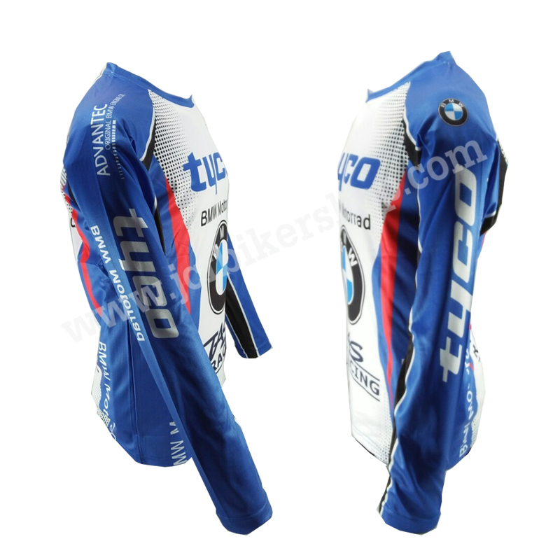 เสื้อยืดขี่มอเตอร์ไซค์ เสื้อยืดมอเตอร์ไซค์ เสื้อแขนยาวBMW JT-919Lผ้าไมโคไฟเบอร์มีประสิทธิภาพในการซับเหงื่อสูงสวมใส่สบายไม่เหนียวติดตัว