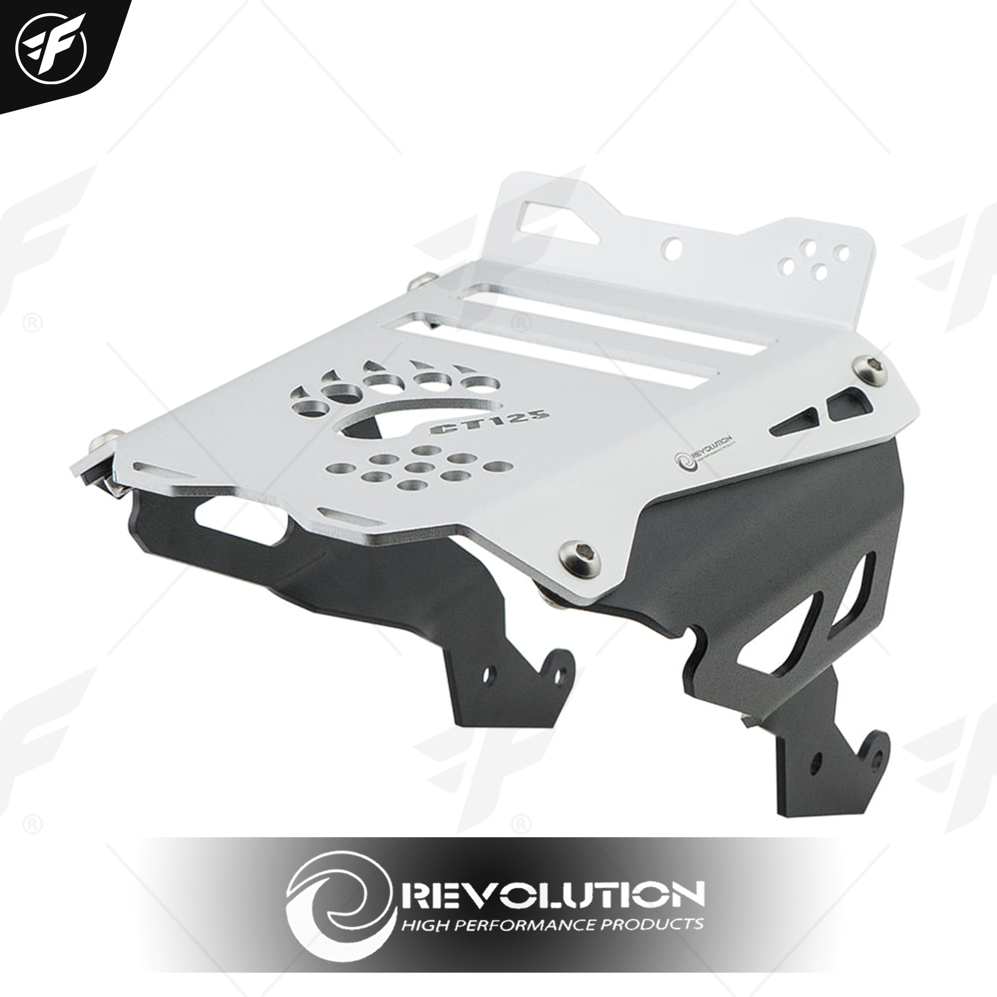 ตะแกรงยึดบังโคลนหน้า (อลูมีเนียม+เหล็ก) 2D REVOLUTION CT-125 เงิน/ดำ