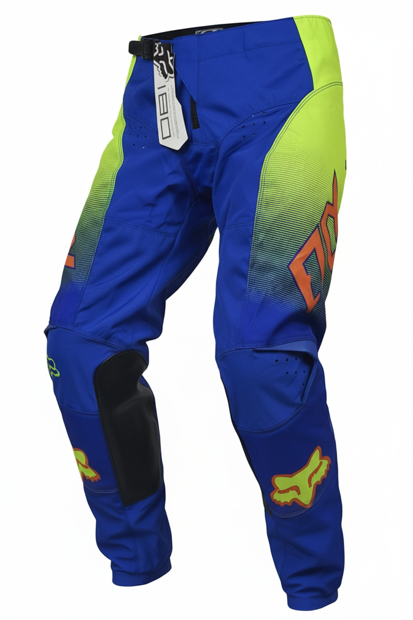 กางเกงขับรถวิบาก กางเกงจักรยานยนต์วิบาก กางเกงวิบาก Motocross สีน้ำเงินเขียว