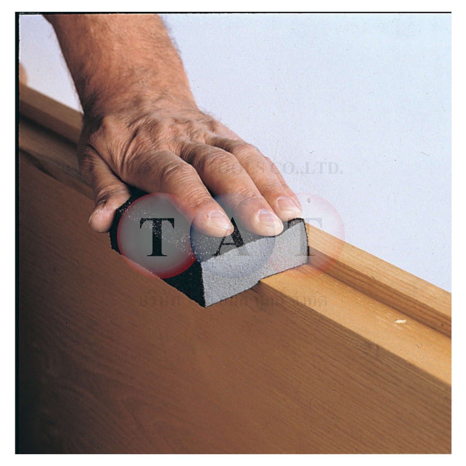 York.96 x 69 x 25mm Four Sided Abrasive Sanding Sponge - Aluminium Oxide - Square End - Medium/Cosrse - Pack of 25