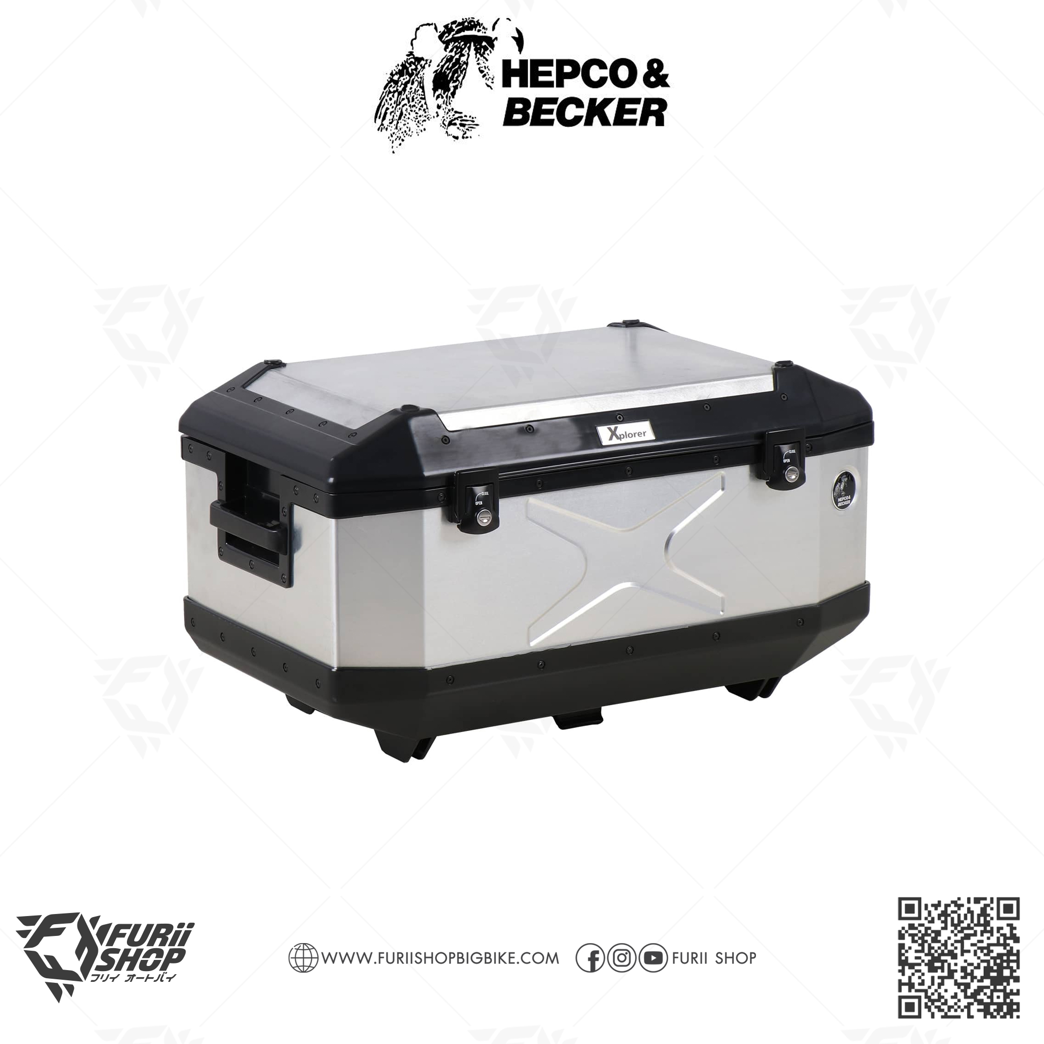กล่องหลัง HEPCO & BECKER : Xplorer TC TOPCASE XPLORER 60 SILVER