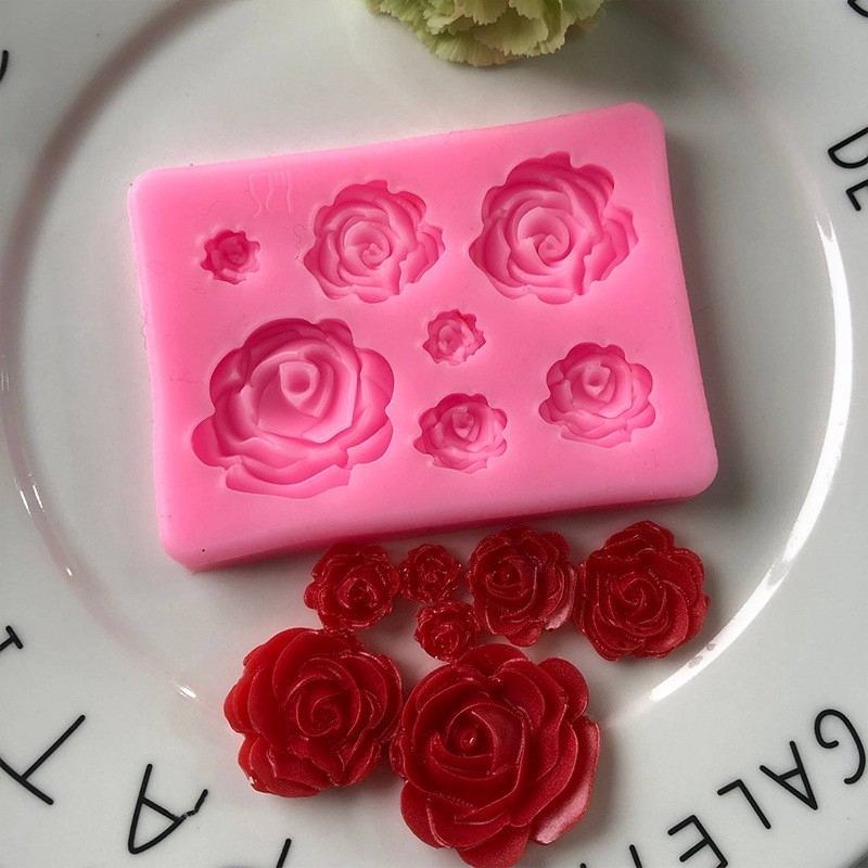 พิมพ์ฟองดอง ซิลิโคน ดอกกุหลาบ