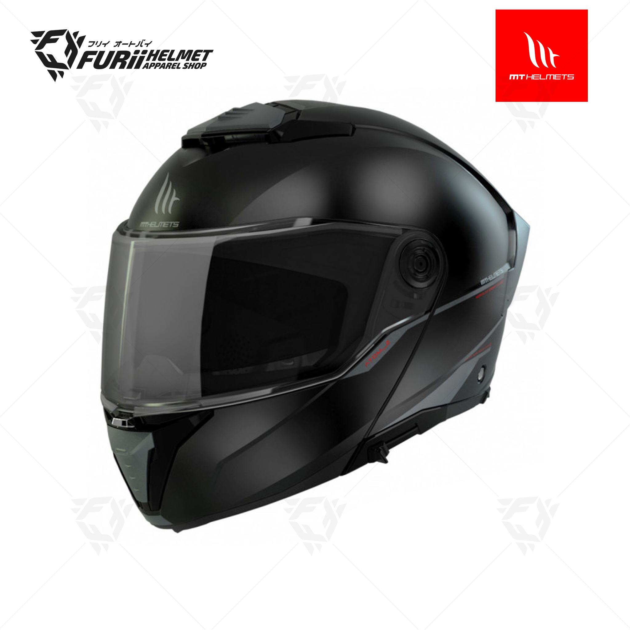 หมวกกันน็อค MT Helmet : ATOM 2 SV GLOSS BLACK สีเงา