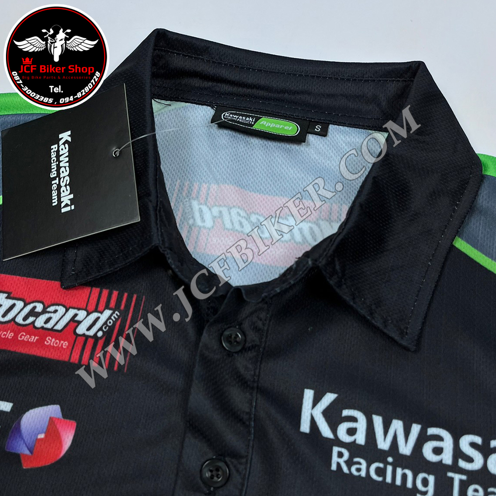 เสื้อยืดแขนสั้น KAWASAKI JP-0853 เนื้อผ้าไมโครไฟเบอร์ มีประสิทธิภาพในการซับเหงื่อสูง