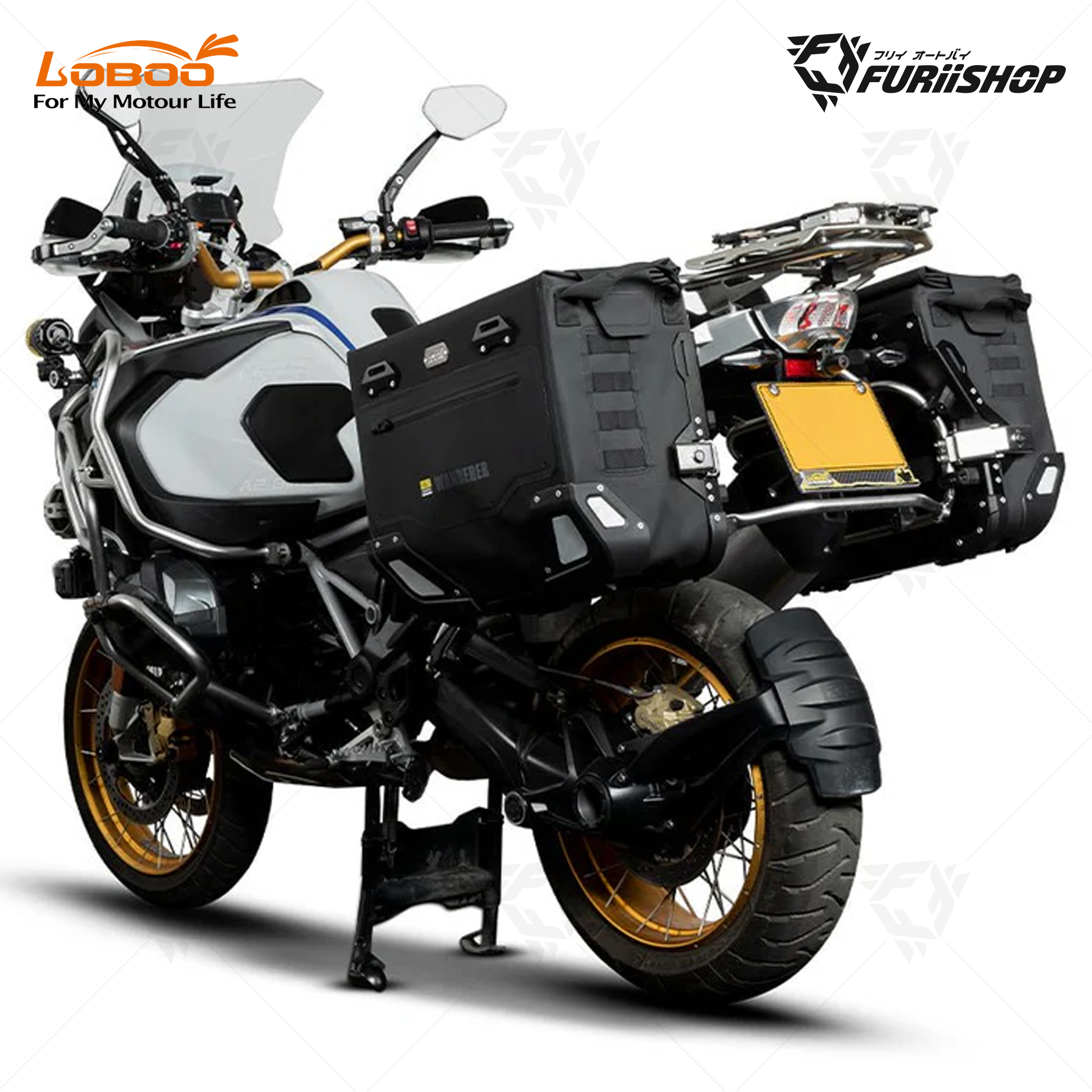 Wanderer Side Bag BCB30T-40T กระเป๋าติดแรคข้าง ขนาด 30+40 ลิตร สีดำ