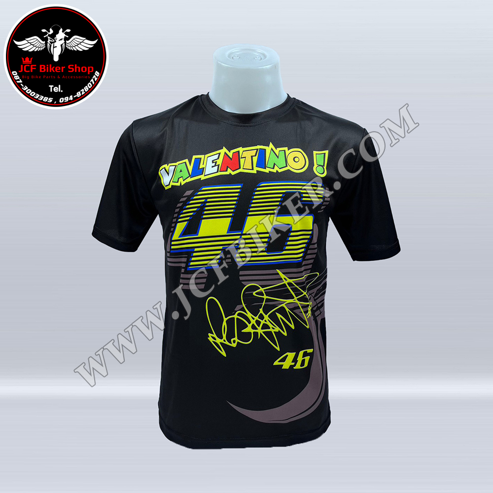 เสื้อยืดขี่มอเตอร์ไซค์ เสื้อยืดมอเตอร์ไซค์ เสื้อแขนสั้นValentino46 JT-503 ผ้าไฟเบอร์นาโน100%มีประสิทธิ์ภาพซับเหงื่อสูงไม่เหนียวติดตัวใส่สบาย