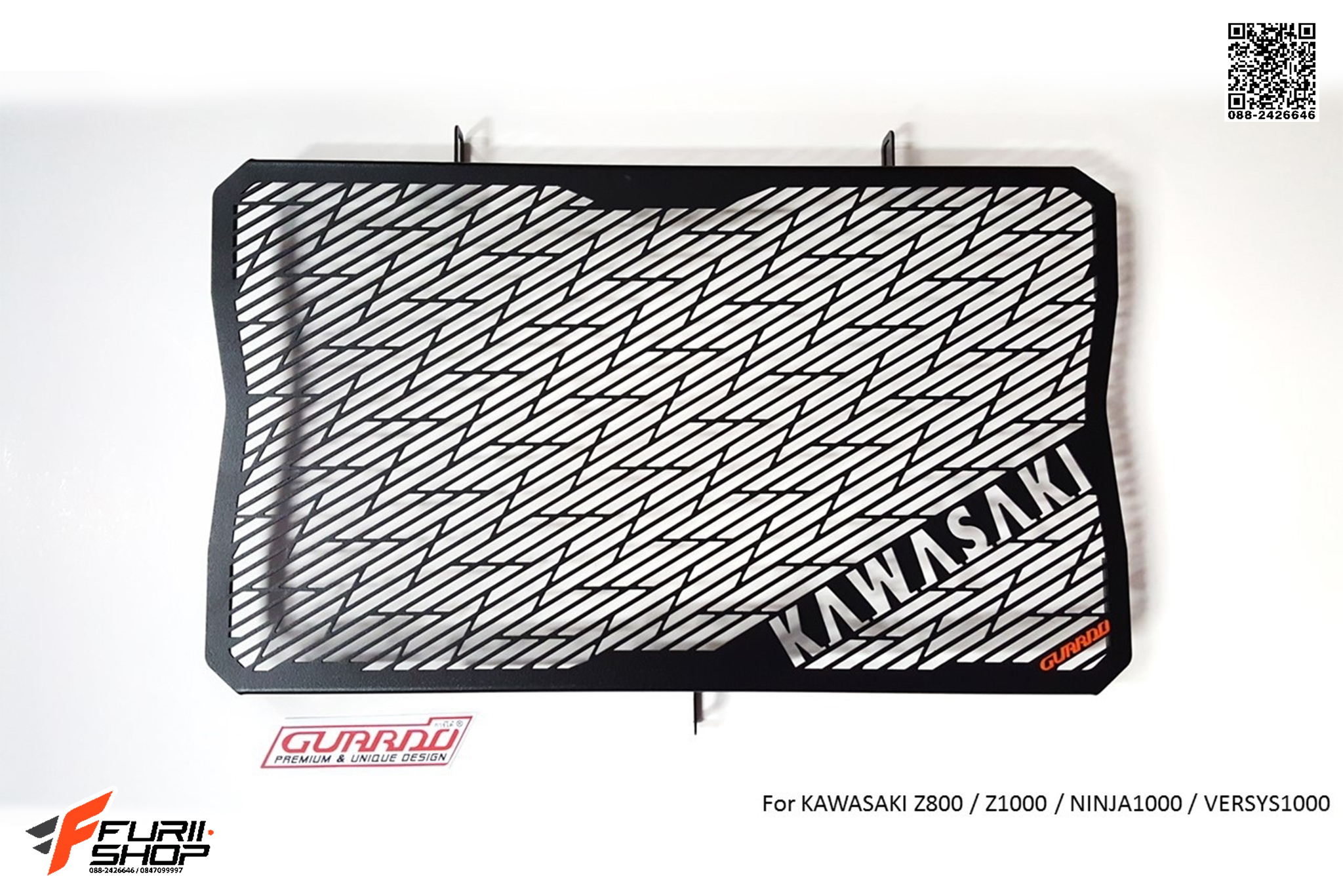 การ์ดหม้อน้ำ GUARDO สีดำ FOR KAWASAKI Z1000