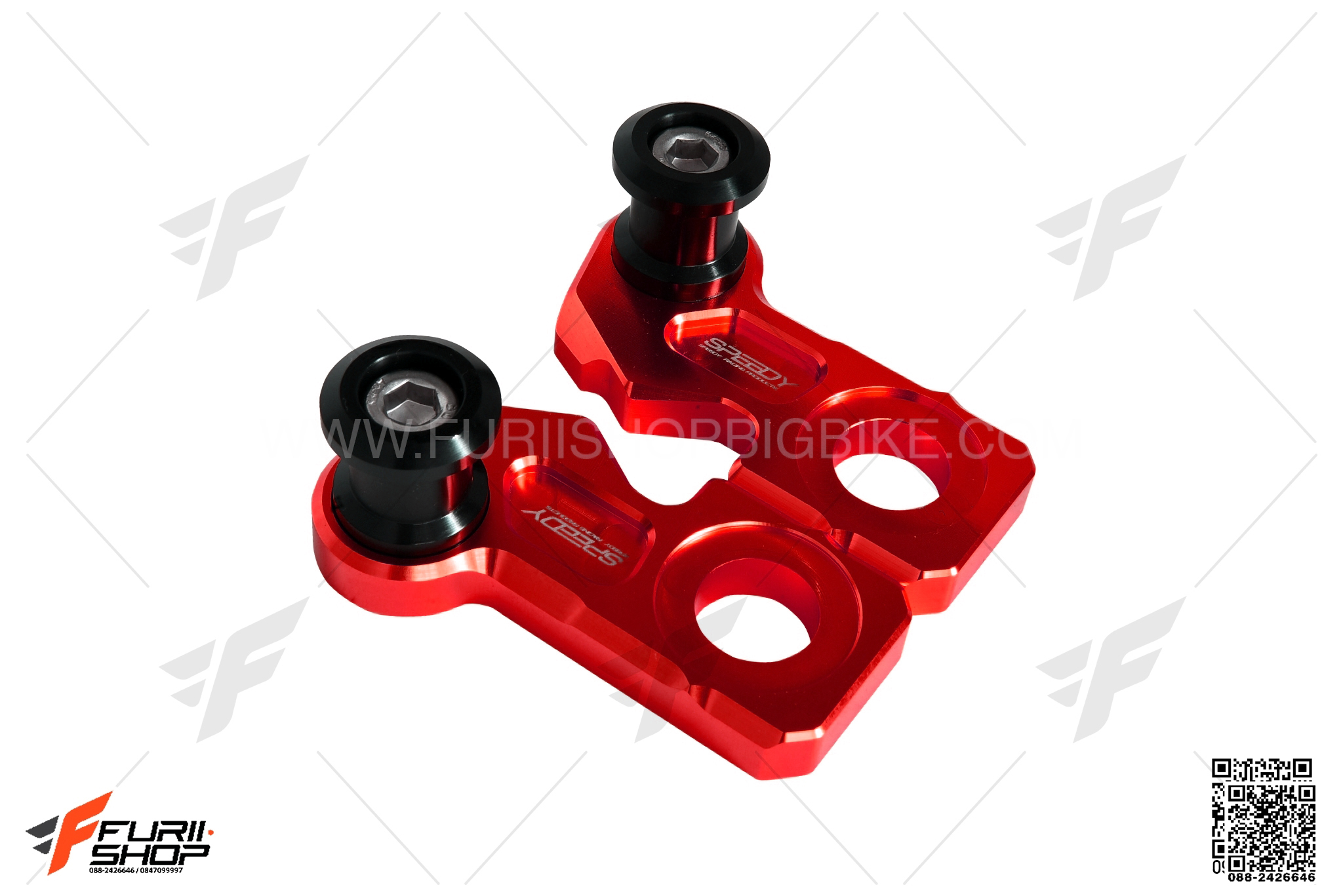 หางปลายึดสปูนยกล้อหลัง SPEEDY สีแดง FOR HONDA CB650F/CBR650F