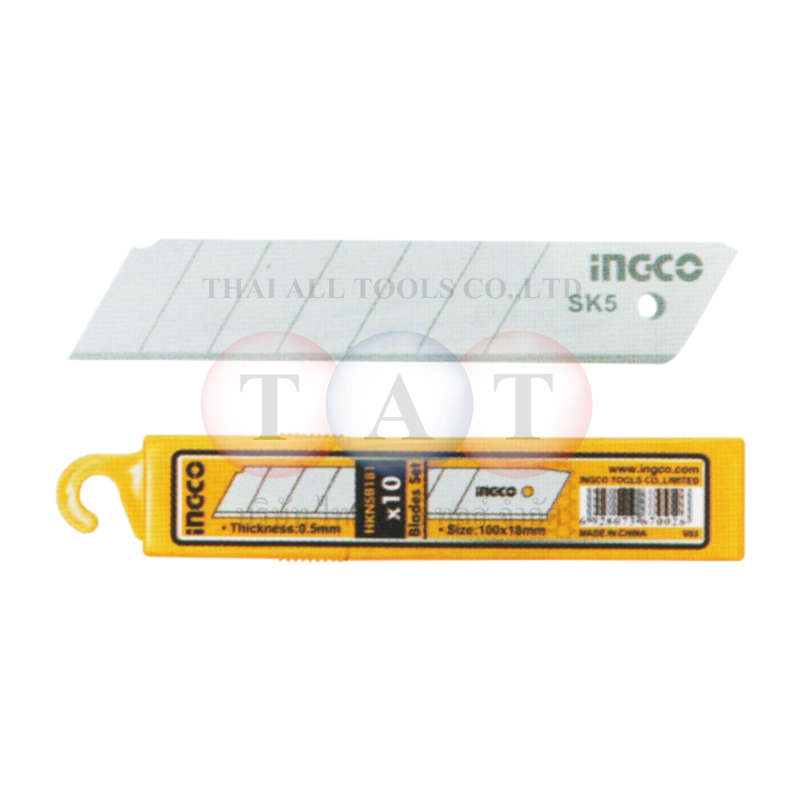 ใบมีดคัตเตอร์ 10ชิ้น INGCO 6300752