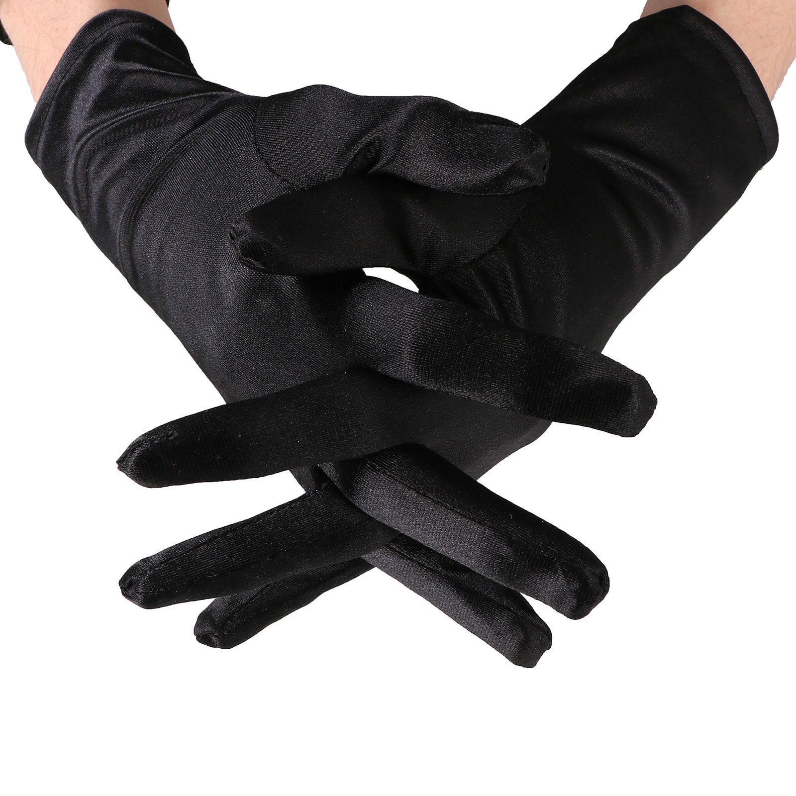ถุงมือผ้าซาตินแบบสั้น ถุงมือออกงาน