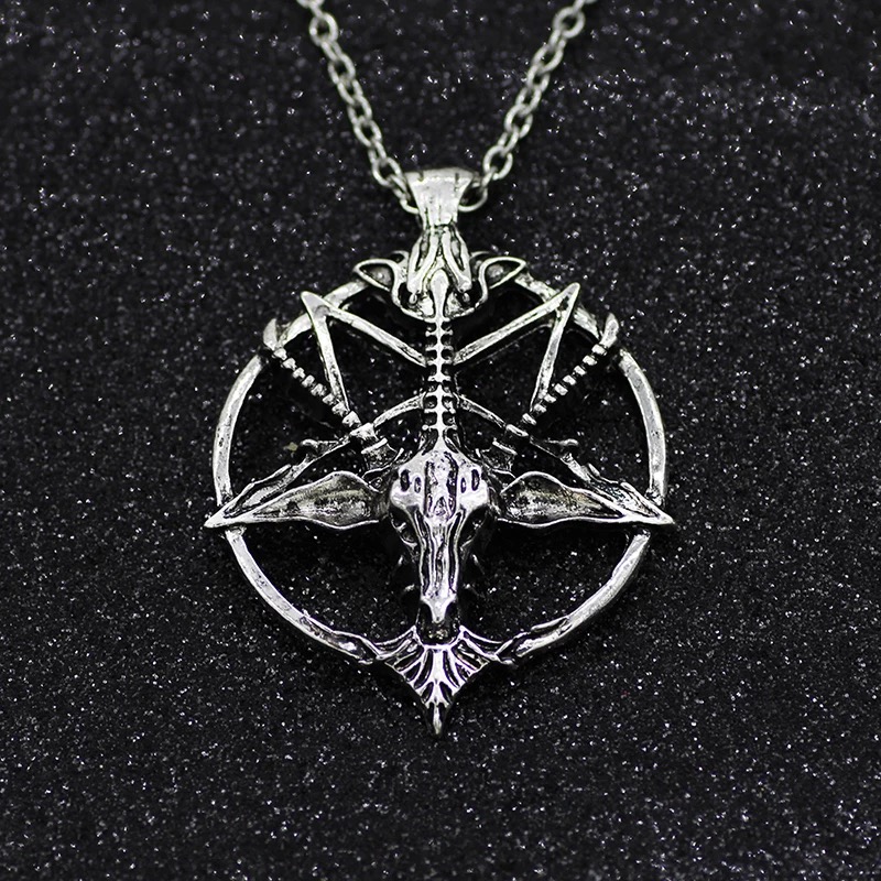 สร้อยคอ พร้อมจี้ Pentagram ดาว 5 แฉก กลับหัว