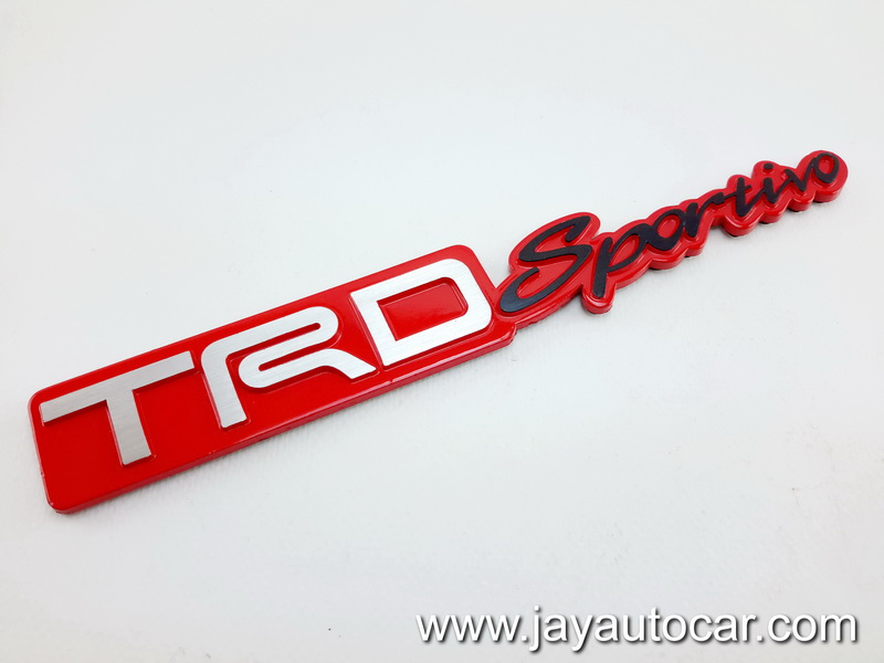 LOGO TOYOTA TRD SPORTIVO RED อลูมิเนียม