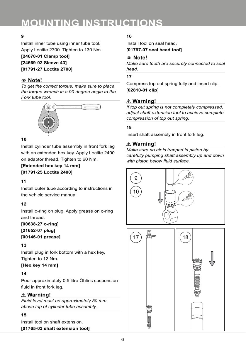 สปริงโช้คหน้า Ohlins FKR105 For Kawasaki ZX-10RR 2018-2023