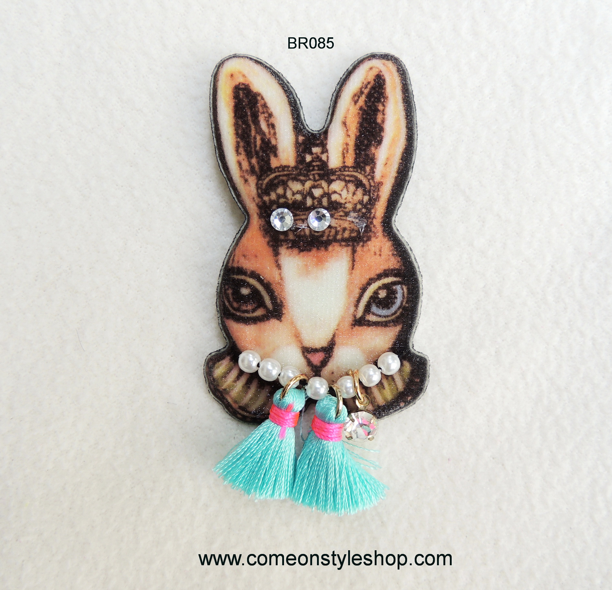 เข็มกลัดรูปกระต่ายน้อย เครื่องประดับรูปกระต่าย งานเกาหลี ประดับสร้อย Rabbit Fashion brooch BR085