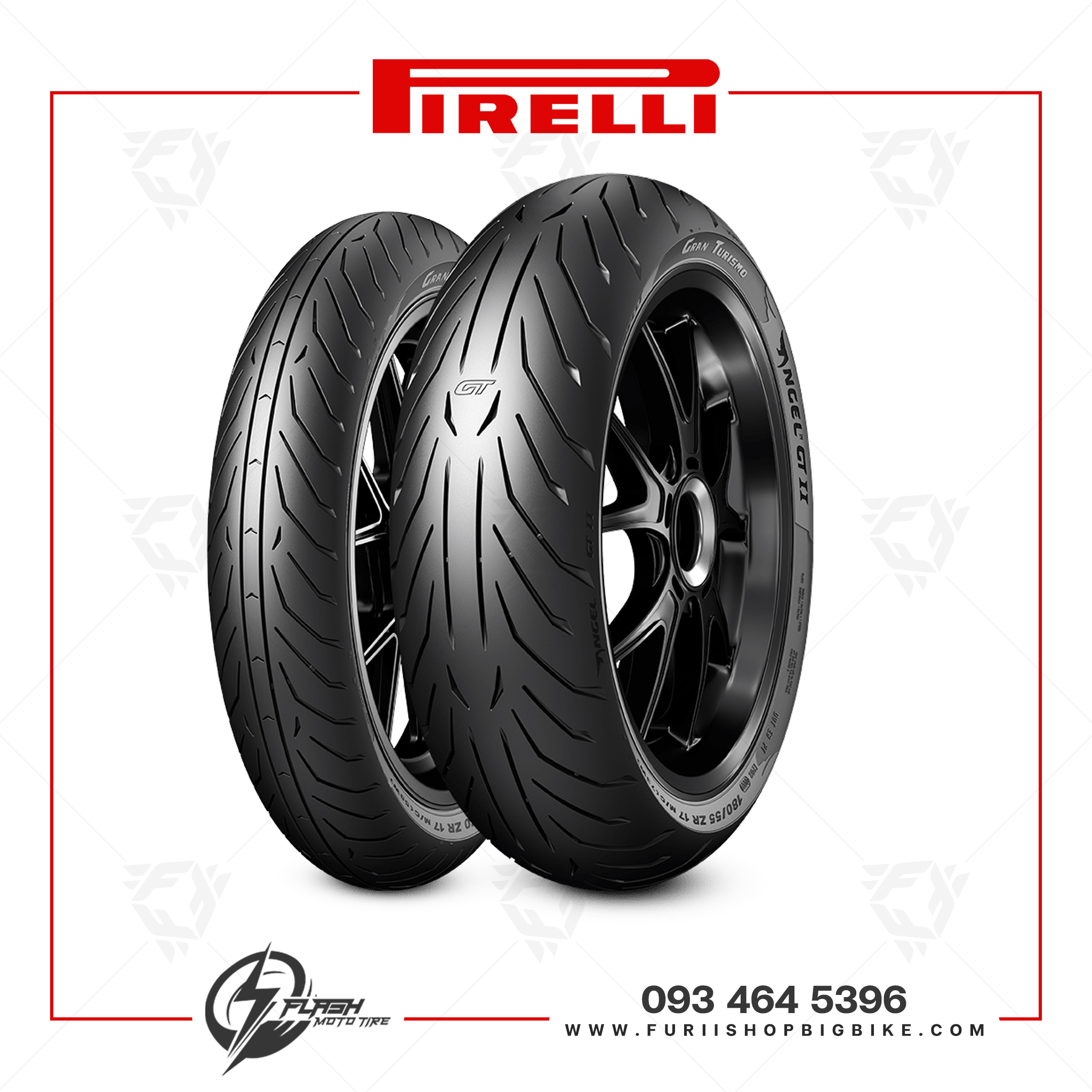 ยางมอเตอร์ไซค์ Pirelli Angel GT ll : F 120/70ZR17 + R 190/55ZR17