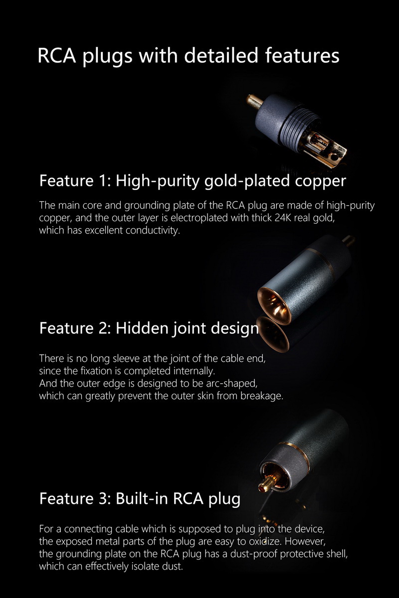 DD RC40A สายสัญญาณเสียงแจ็ค 4.4 มม. ออก RCA ซ้าย ขวา สำหรับเครื่องเสียง ประกันศูนย์ไทย