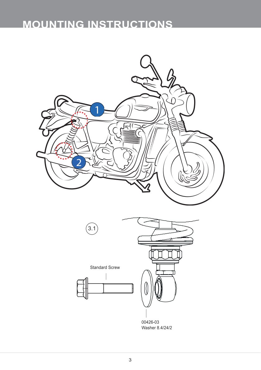 โช๊คหลังแต่ง Ohlins TR644 For Triumph Bonneville T120/Black ปี 2016-2021