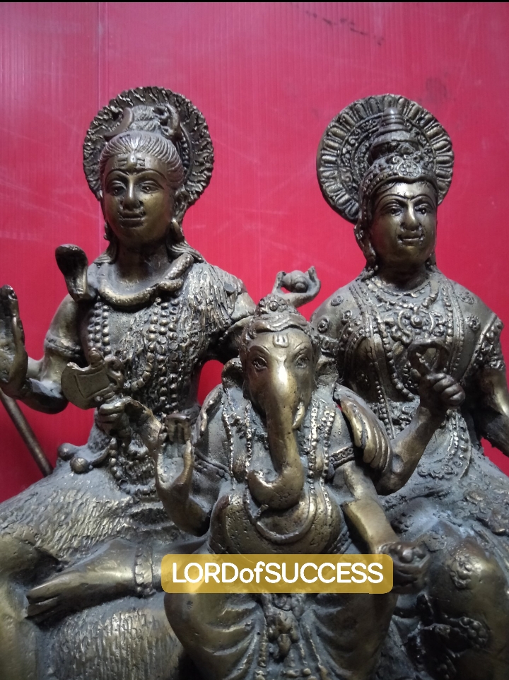 งานทองเหลือง ครอบครัวพระศิวะ สูง 9.5 นิ้ว