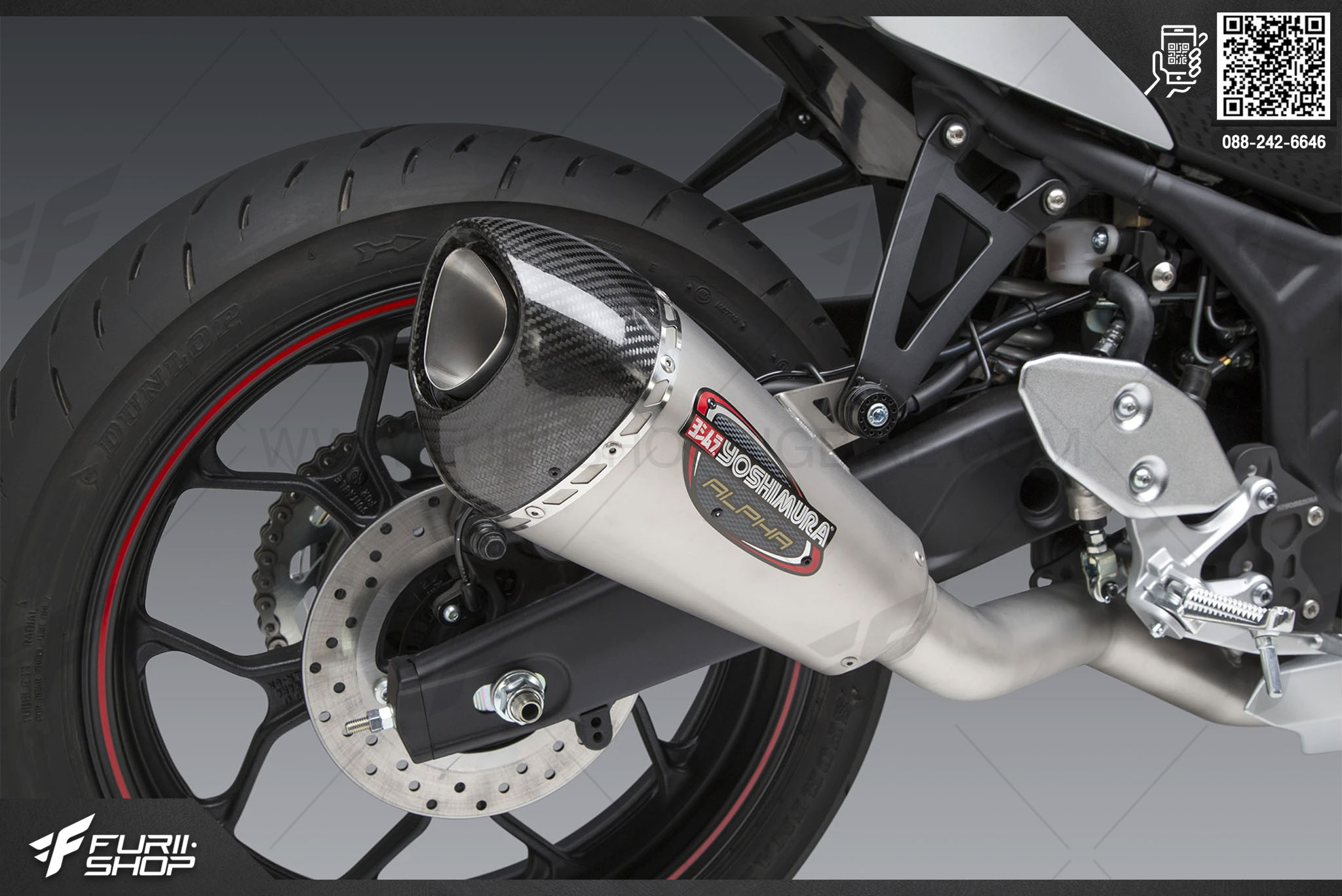 ท่อมอเตอร์ไซค์ Yoshimura Alpha T Full FOR YAMAHA YZF R3 2018 ท่อแต่ง ท่อสูตร ท่อบิ๊กไบค์ ท่อBigbike ท่อไอเสีย