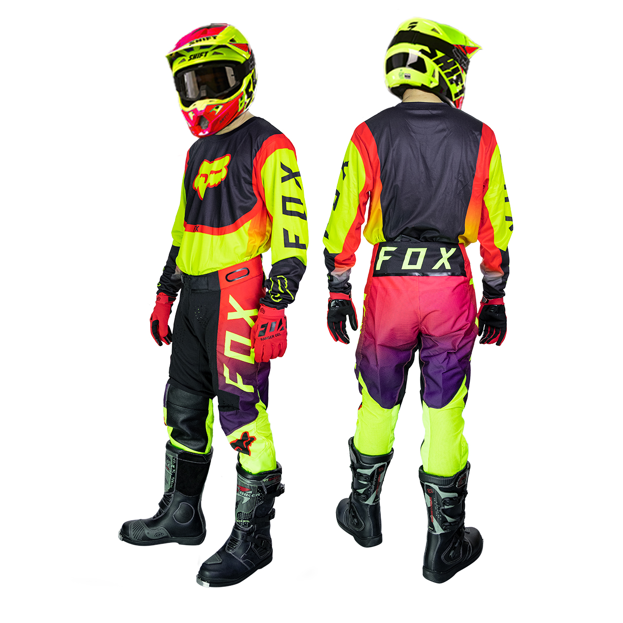 ชุดวิบาก ชุดขี่มอเตอร์ไซค์วิบาก Motocross 2021 เขียวนิออนดำ