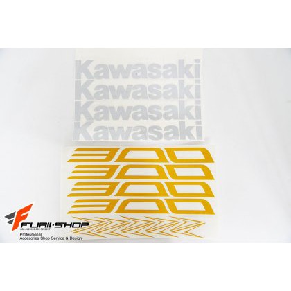 สติ๊กเกอร์ขอบล้อใน สีเหลือง ขาว FOR KAWASAKI Z300