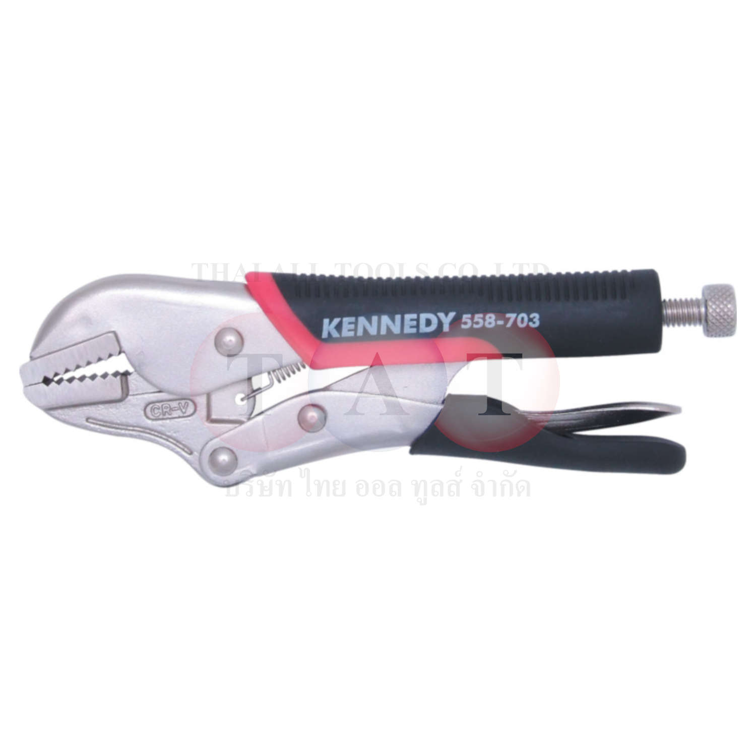 คีมล็อค 180mm/7" - Straight Jaw -Bi-Material Handle Grip Wrench KENNEDY