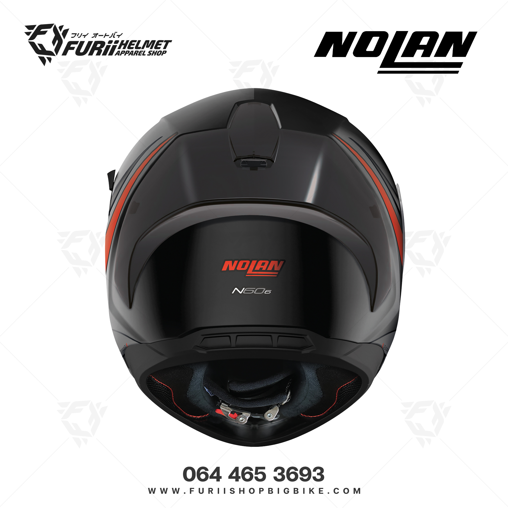 หมวกกันน็อคเต็มใบ NOLAN Outset Flat Black Red (21)