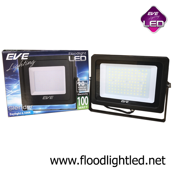สปอร์ตไลท์ LED 100w รุ่น Slender ยี่ห้อ EVE (แสงขาว)