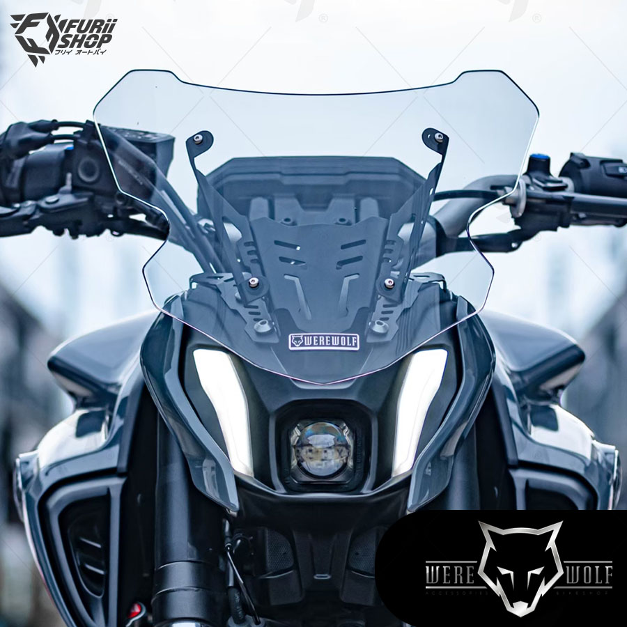 ชิลด์หน้า Were Wolf V-02 Smoke M530 : for Yamaha MT07 2018-2022
