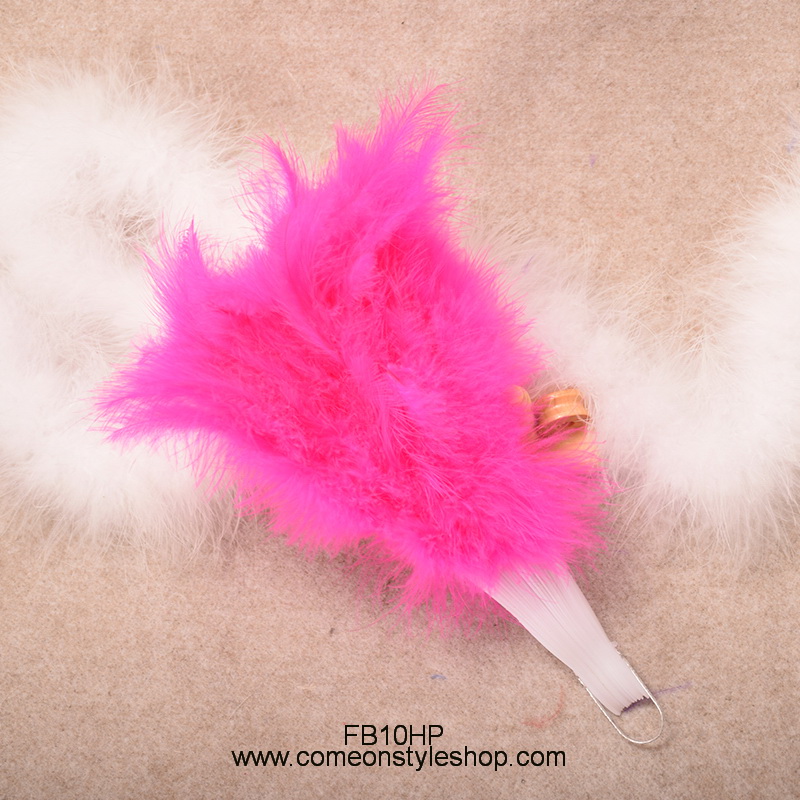 พัดขนนก วินเทจ แกสบี้ Hand Fan Feather