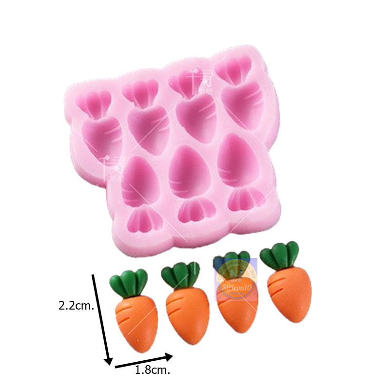 พิมพ์ซิลิโคนรูปแครอท สำหรับทำขนม ช็อกโกแลต ฟองดอง หรือเรซิ่น