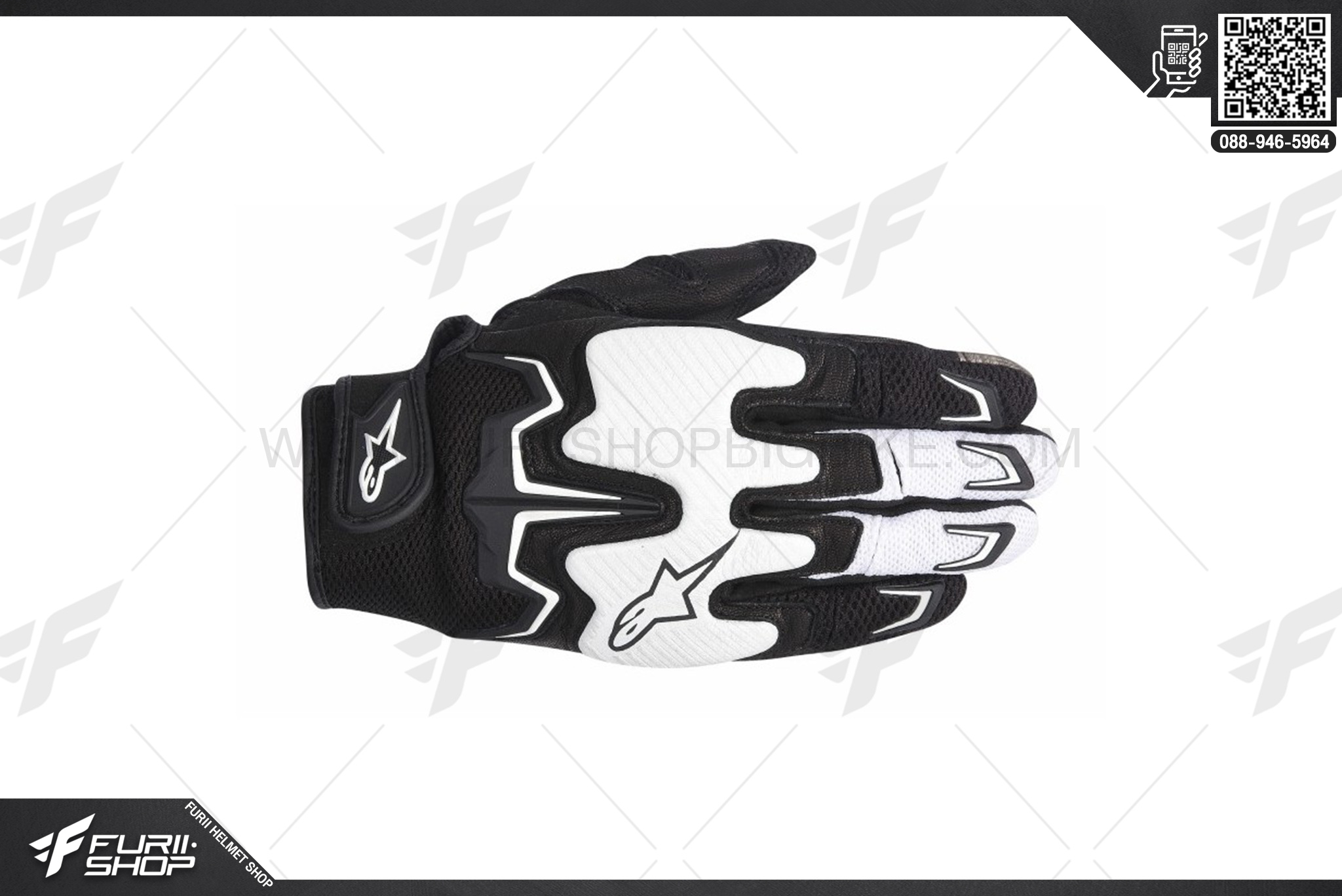 ถุงมือ ALPINESTARS FIGHTER ดำขาว