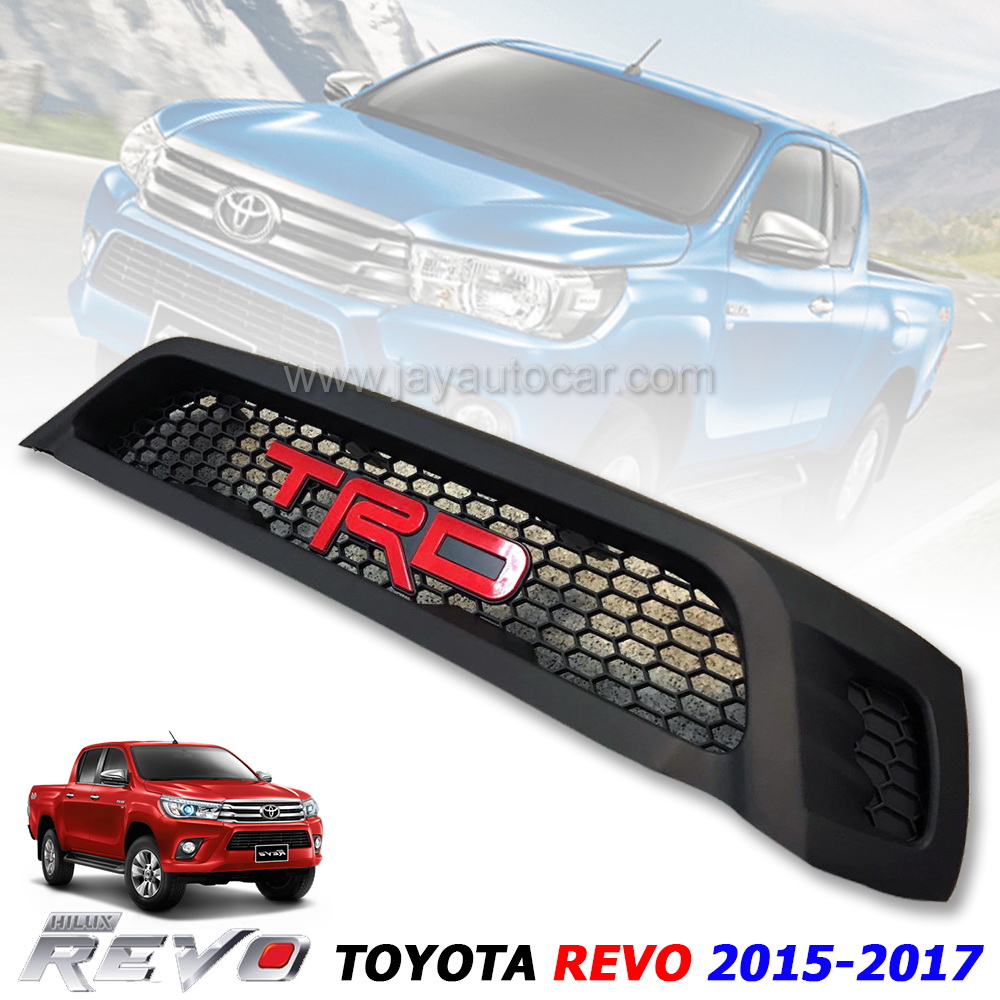 กระจังหน้าแต่ง Revo โลโก้ TRD แดงตัวใหญ่ รถกะบะ Toyota Hilux Revo สำหรับ โตโยต้า รีโว้ 2015-2017 สวย ดุดัน