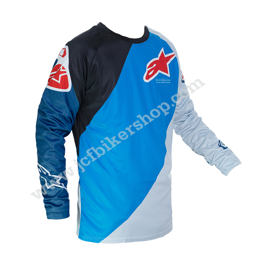 เสื้อวิบาก เสื้อจักรยาน เสื้อกีฬา ชุดวิบาก AP 2021 ฟ้า