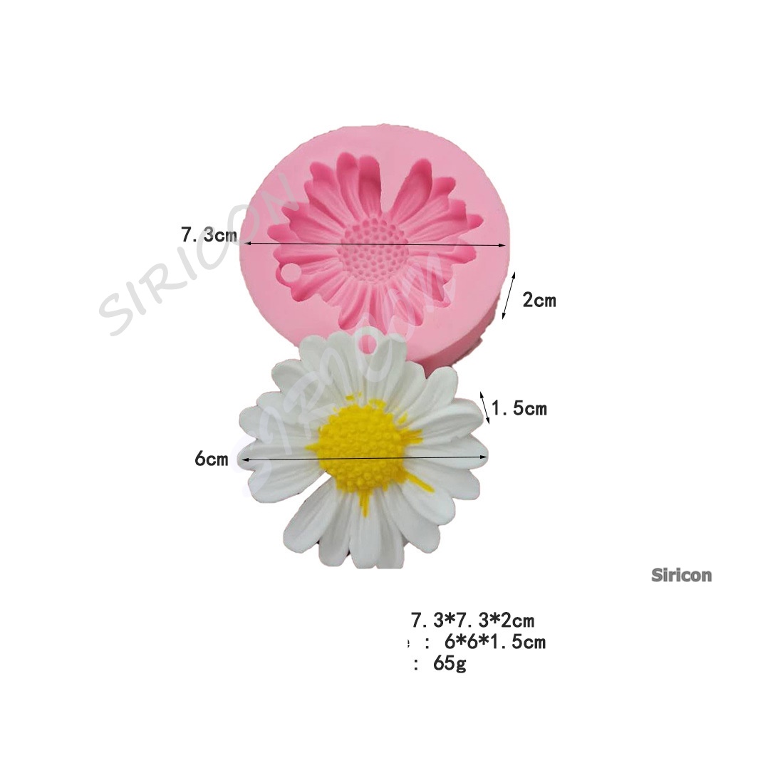 แม่พิมพ์ซิลิโคน ดอกไม้ ดอกเดซีสิ้นค้า แบบไม่มีห่วง