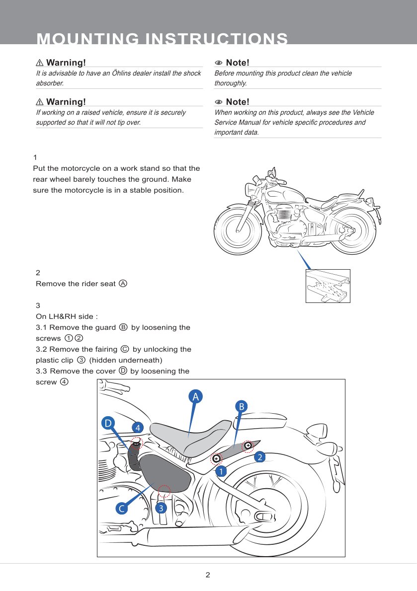 โช๊คหลังแต่ง Ohlins TR821 For Triumph Speedmaster ปี 2018-2022