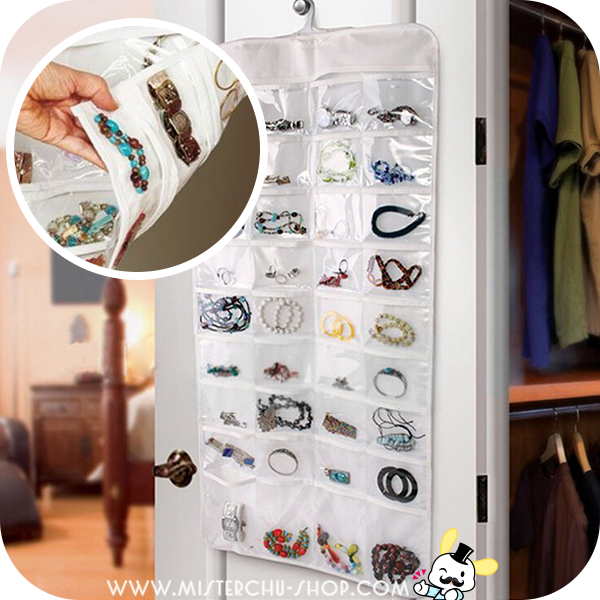 ที่จัดระเบียบเครื่องประดับ 72 ช่อง (2ด้าน)