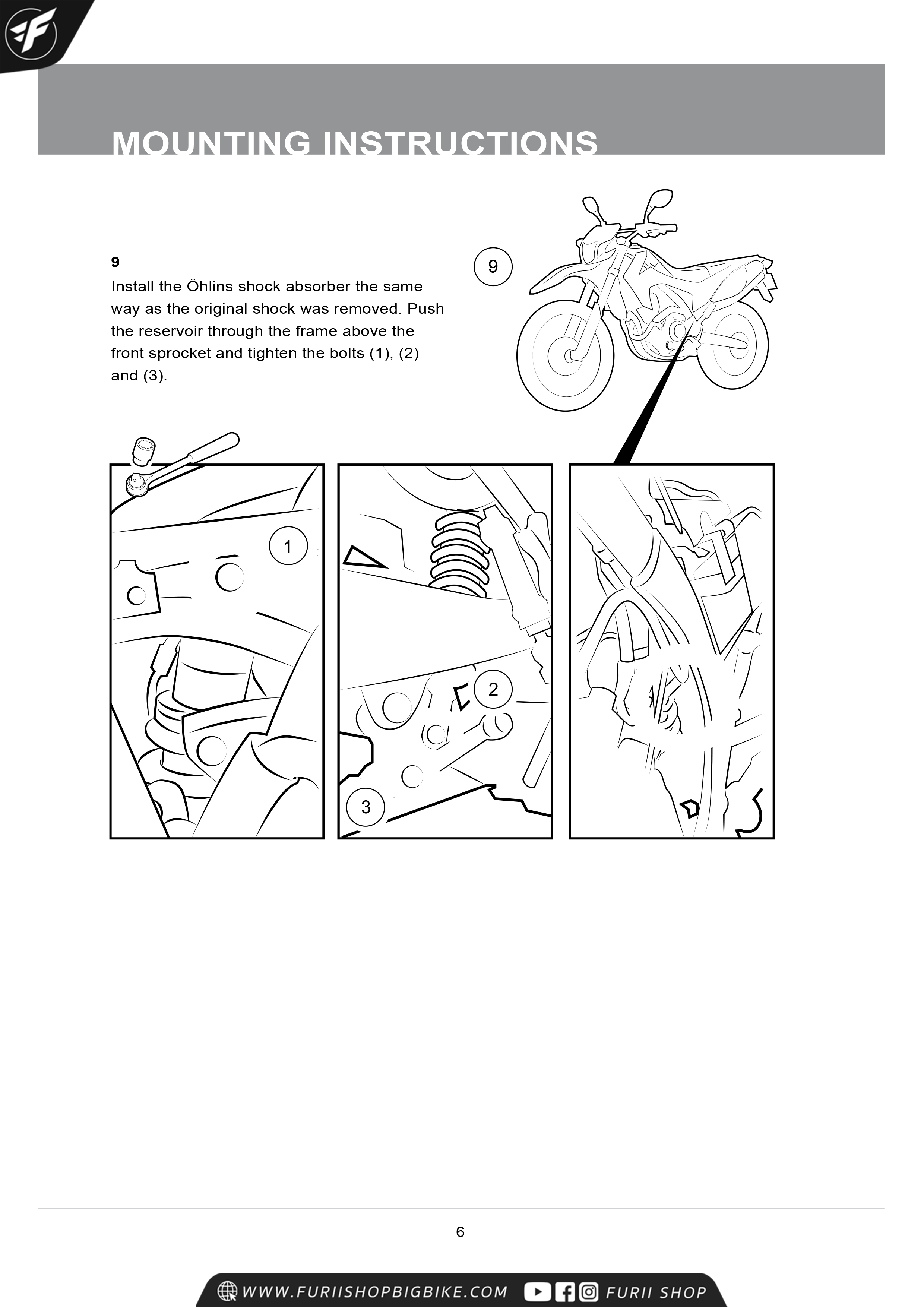 โช๊ค โช๊คแต่ง โช๊คมอเอตร์ไซค์ OHLINS HO429 FOR ฮอนด้า HONDA CRF250