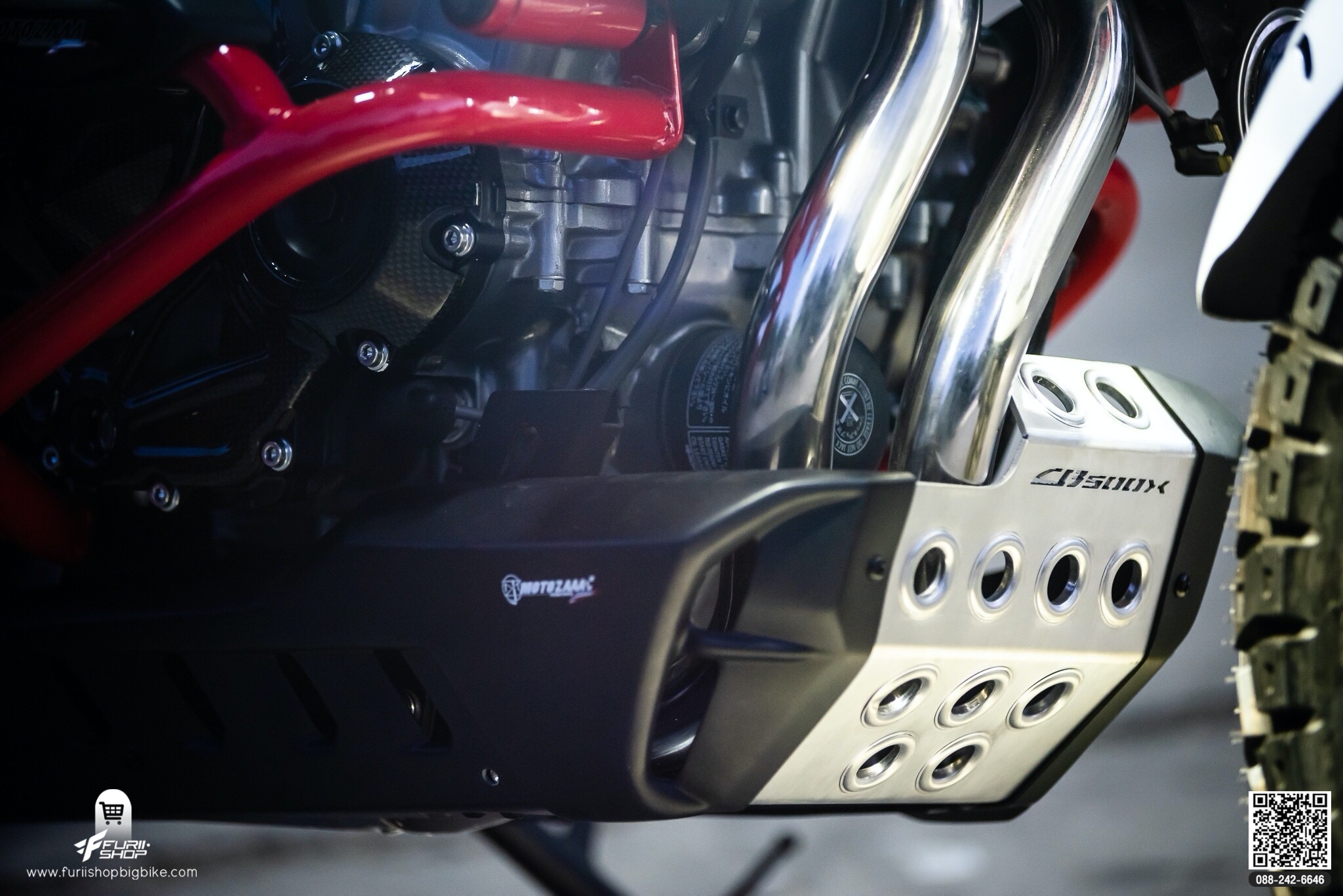 อกล่าง V.1 (สีดำด้าน/บรอนซ์) MOTOZAAA FOR CB500X 2014-2019