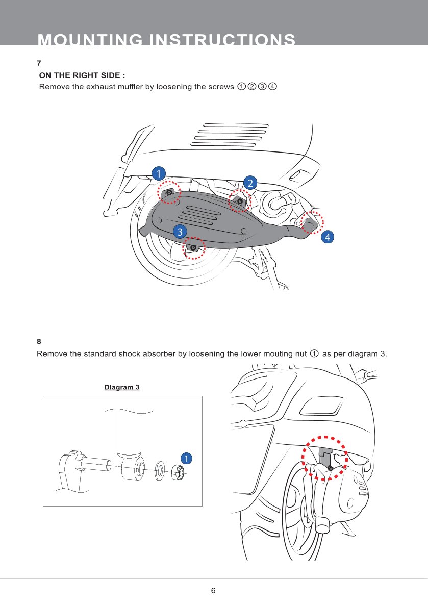 โช๊คหลังแต่ง Ohlins PI902 For Vespa GTS300 ปี 2019-2022