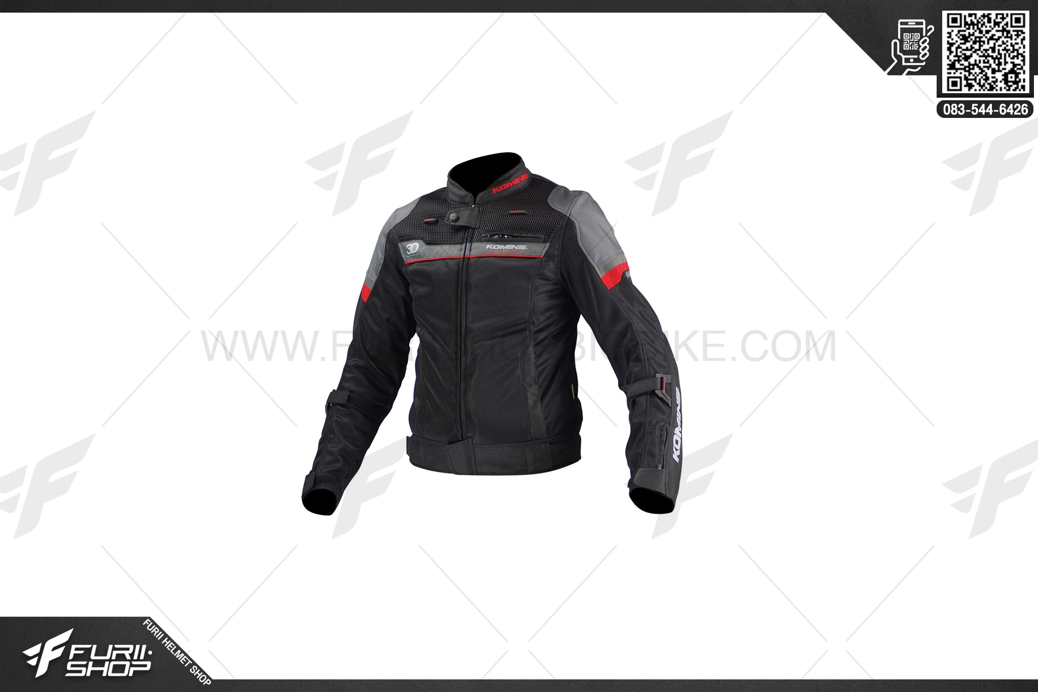 เสื้อแจ็คเก็ต KOMINE Jk-093 Komine Air Stream B/Red