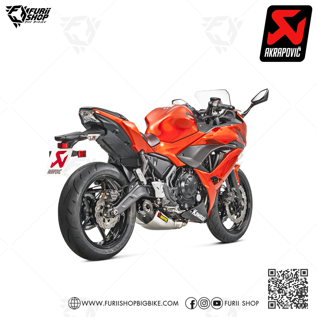 ท่อแต่ง Akrapovic Titanium-Carbon : for Kawasaki Z650 2017-2019/ Ninja650 2017-2019